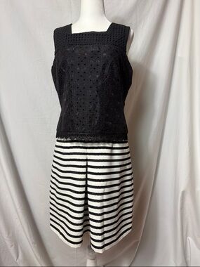 Karen Millen Black Floral Eyelet Dress